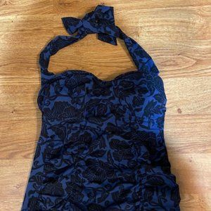 Lands End Womens Tankini halter bathing suit top